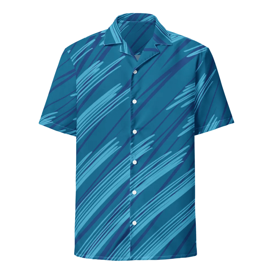 Aqua Brushtrokes Button-Down Shirt product image (1)