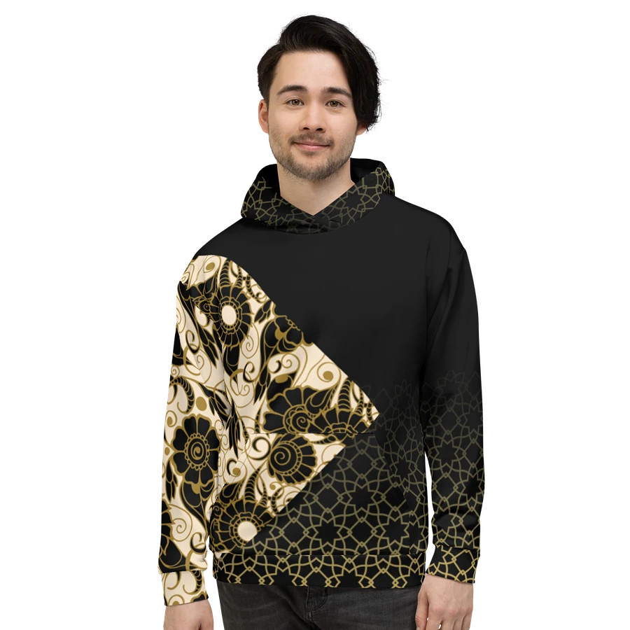 Black And Gold Patterned Hoodie product image (6)