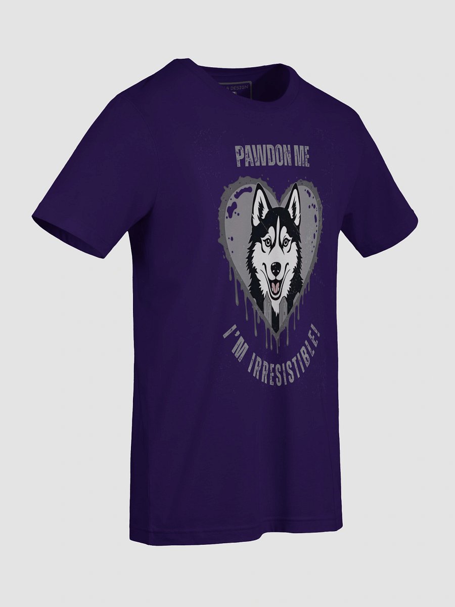 Funny Husky T-Shirt, Cute Dog Pun "Pawdon Me" Tee product image (89)