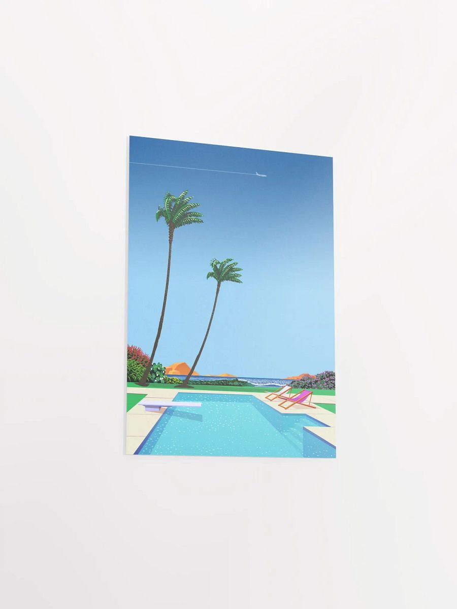 Texas, USA, pool, beach — City Pop art, retrowave/vaporwave poster, 80s, aesthetic poster product image (10)