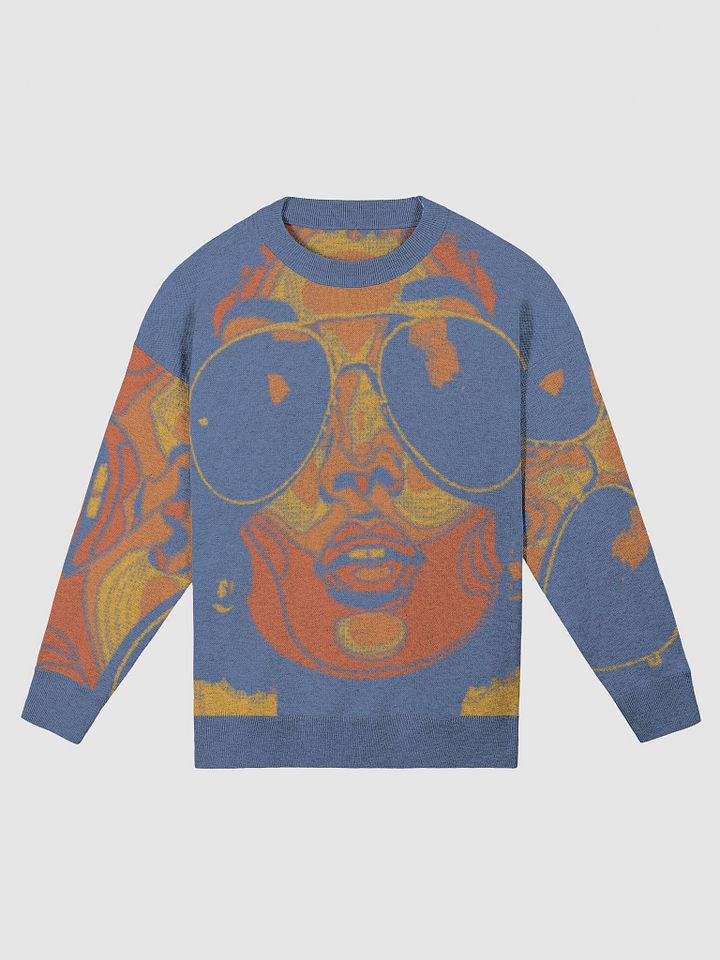 Warm Disco Summer - Denim | Custom Knitted Crewneck Sweater - Relaxed Fit product image (1)