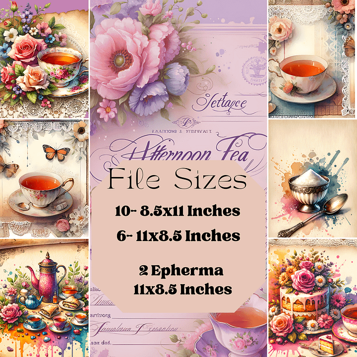 Tea Party Junk Journal Kit product image (2)