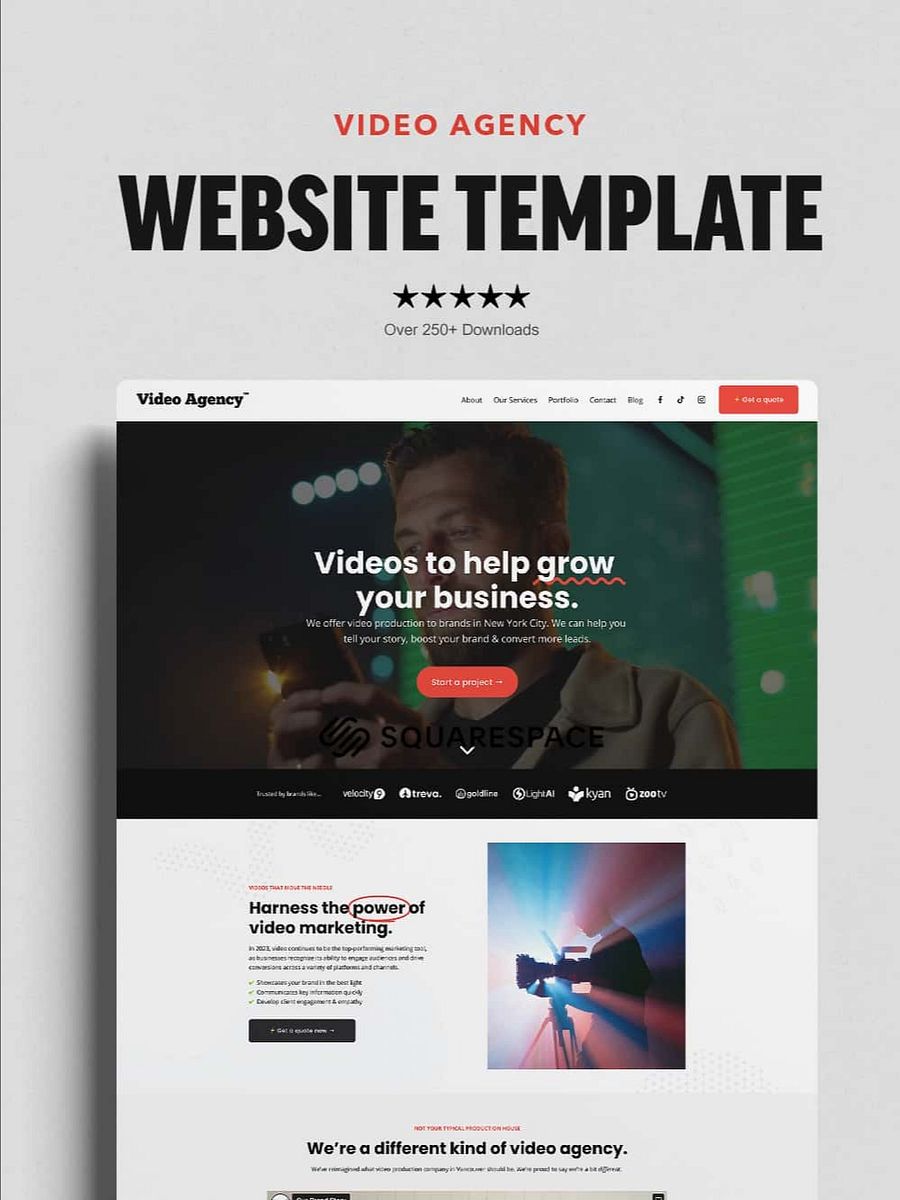 Videographer Website Template product image (7)