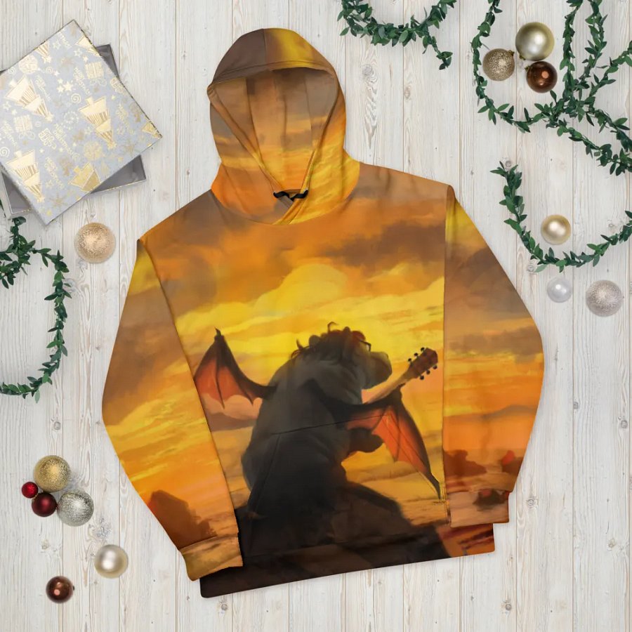 Orange Hippo Fullprint Hoodie product image (10)