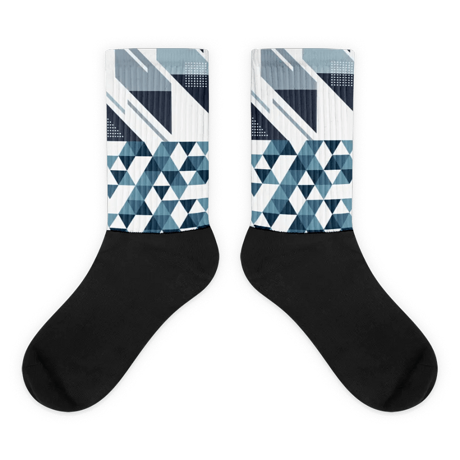 Geometric Blue Fusion Sublimated Socks product image (1)