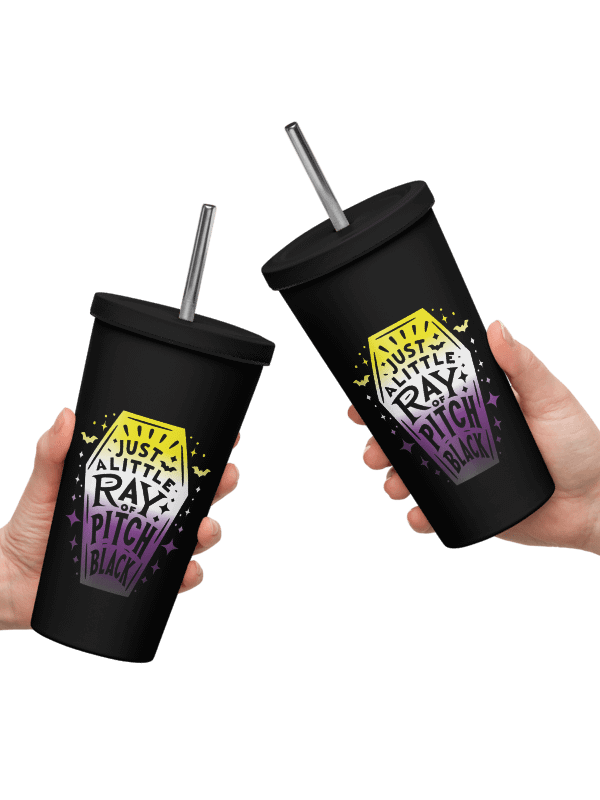 Little Ray Nonbinary Flag Insulated Tumbler product image (2)