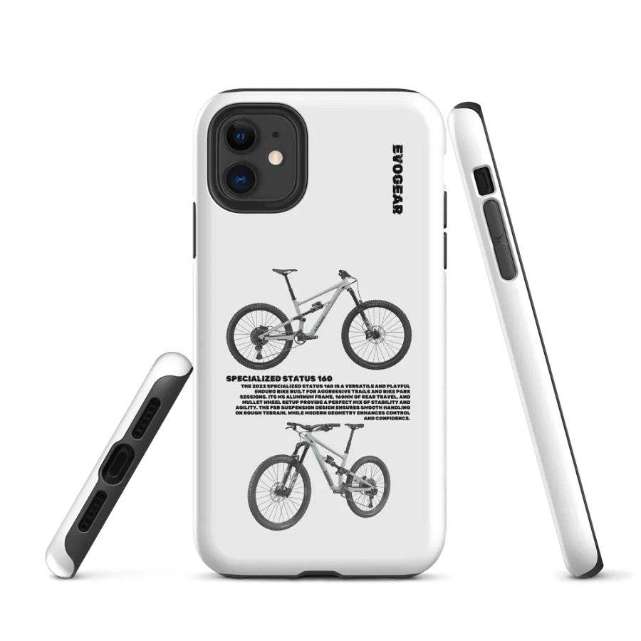 White Specialized Status 160 iPhone Case product image (1)