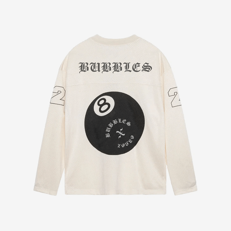 BUBBLESGANGZ 8 BALL JERSEY - MILKY WHITE