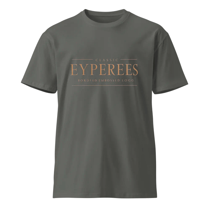 EYPEREES Classic Bordered Embossed Logo T-Shirt product image (1)