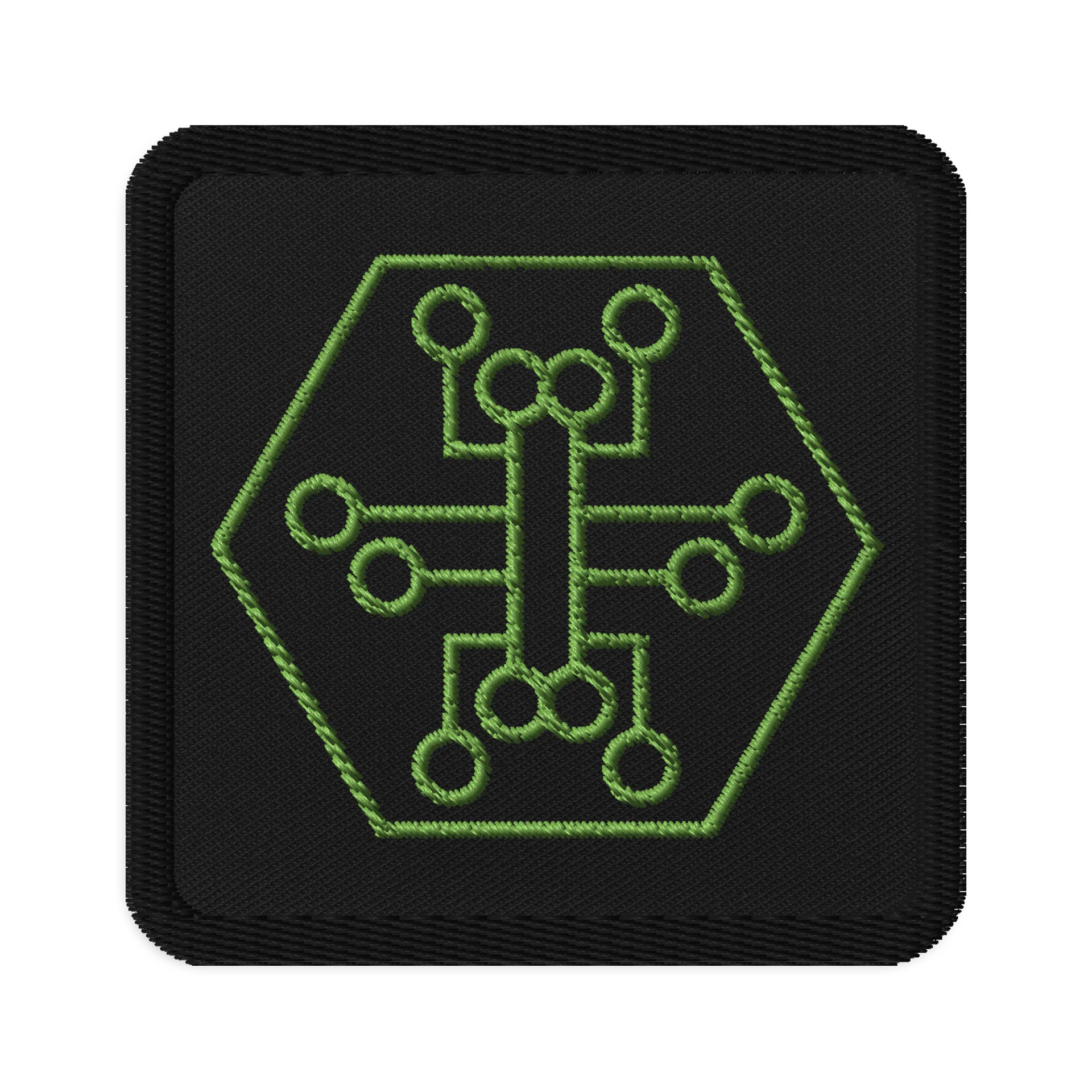 embroidered patch, green product image (1)