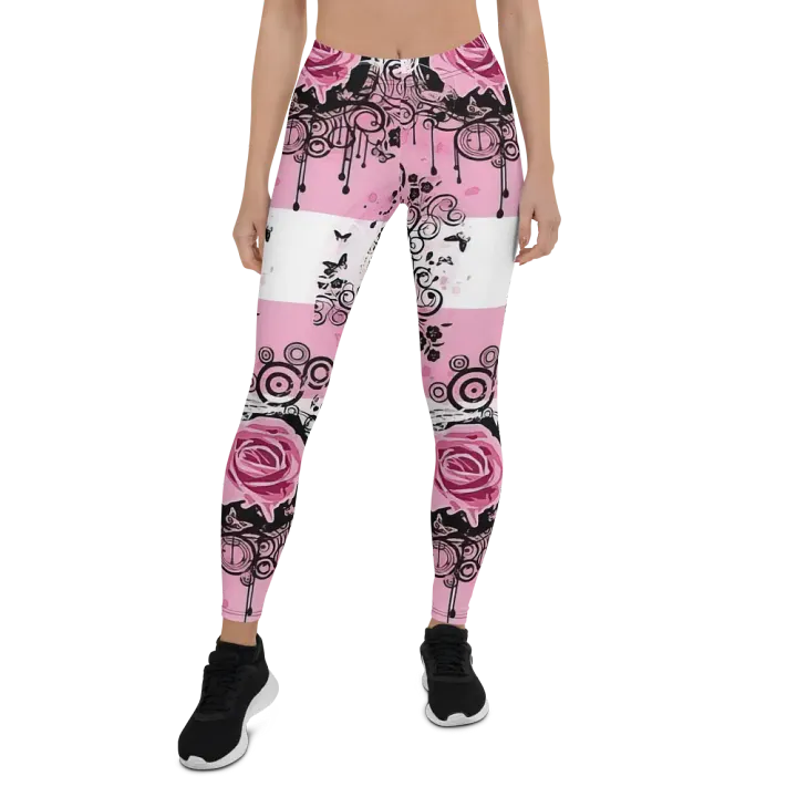 Romantic Rose All-Over Print Leggings product image (1)