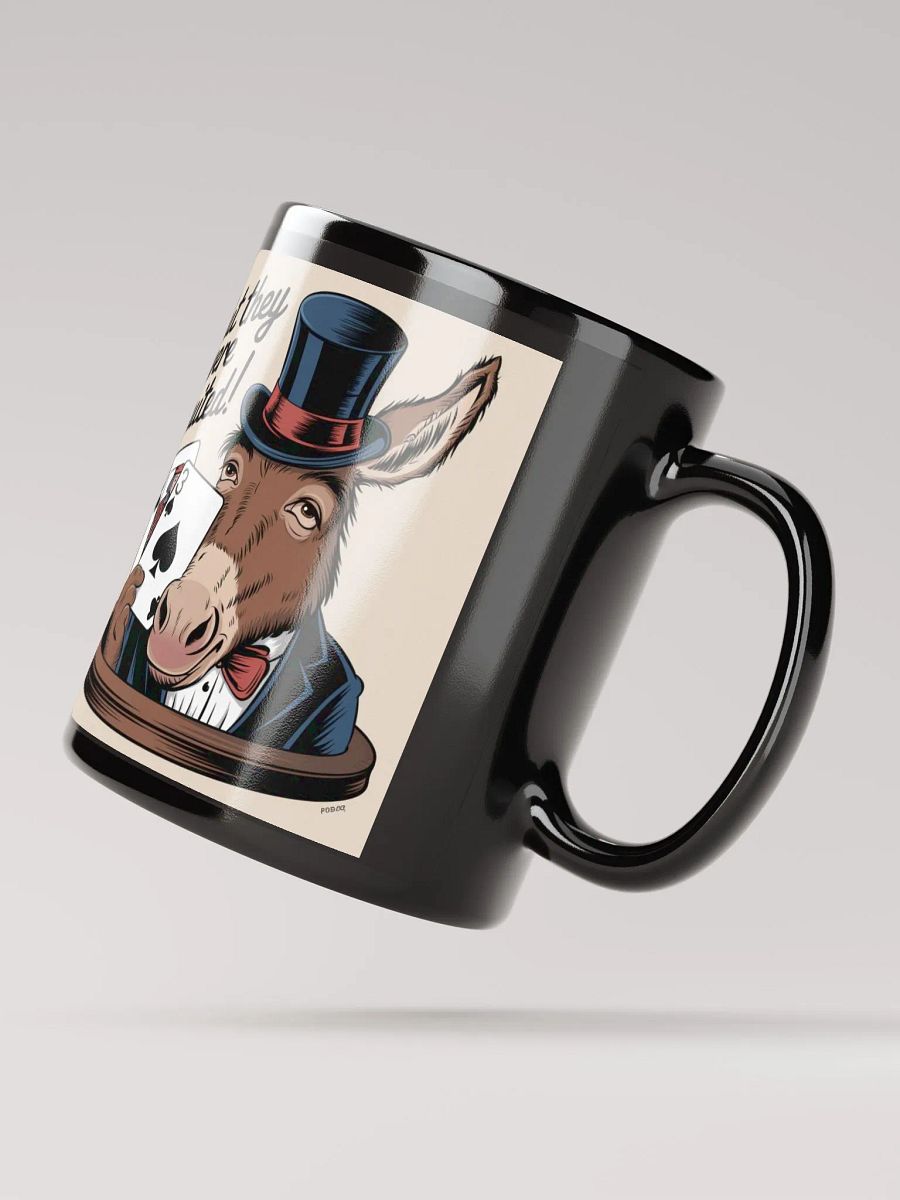 Suited Donkey Black Glossy Mug product image (4)
