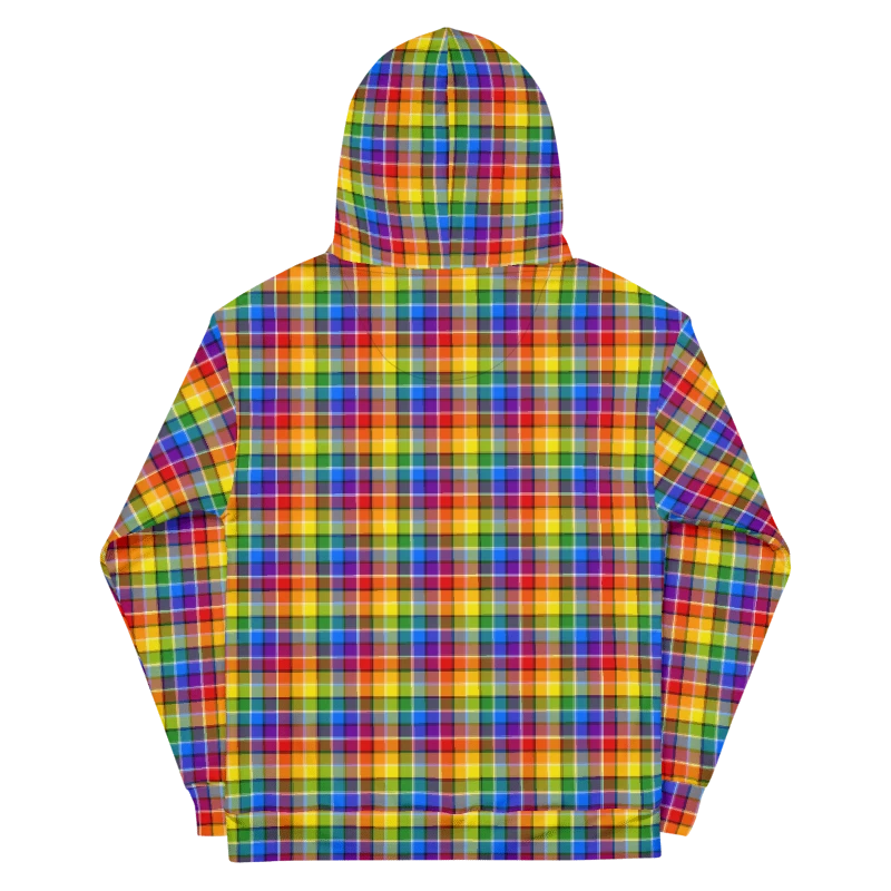 Bright Rainbow Plaid Hoodie product image (7)