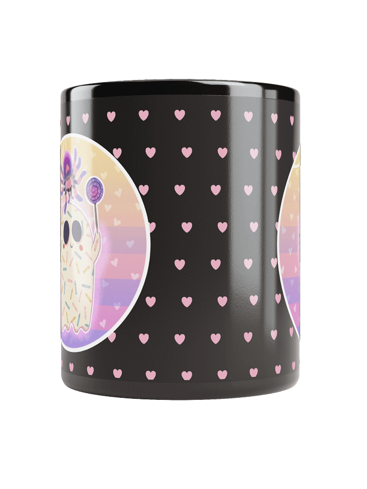 Pastel Little Ghost Spider Pet - Black Ceramic Mug product image (2)