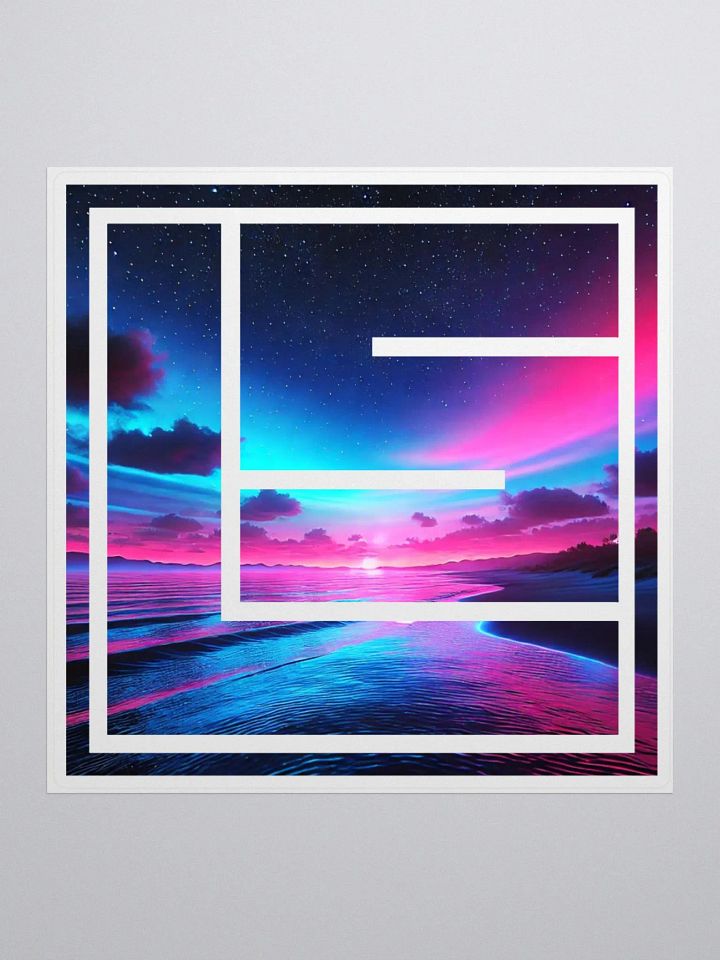 Neon Beach Sticker product image (1)