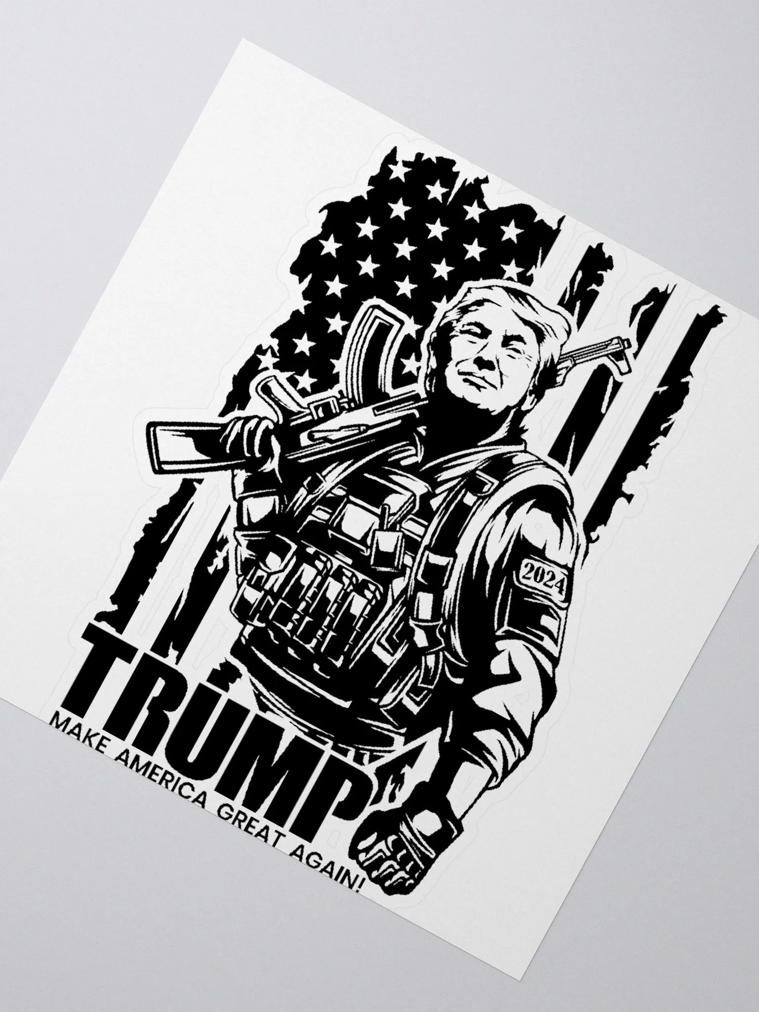 Trump AK47 - Kiss Cut Sticker product image (4)