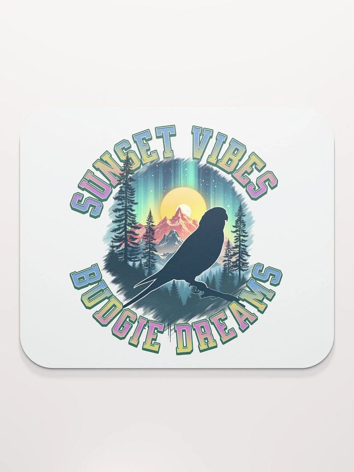 Sunset Vibes Budgie Dreams Mouse Pad product image (1)