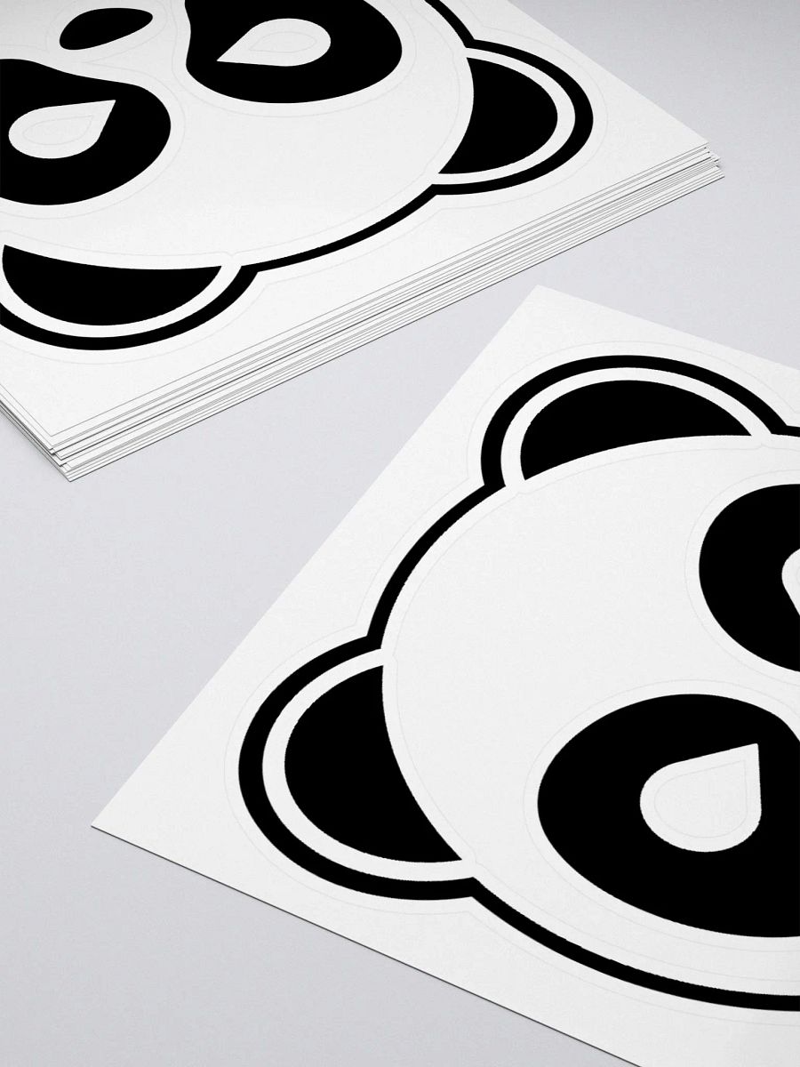 Black Logo Clear Panda Sticker product image (4)