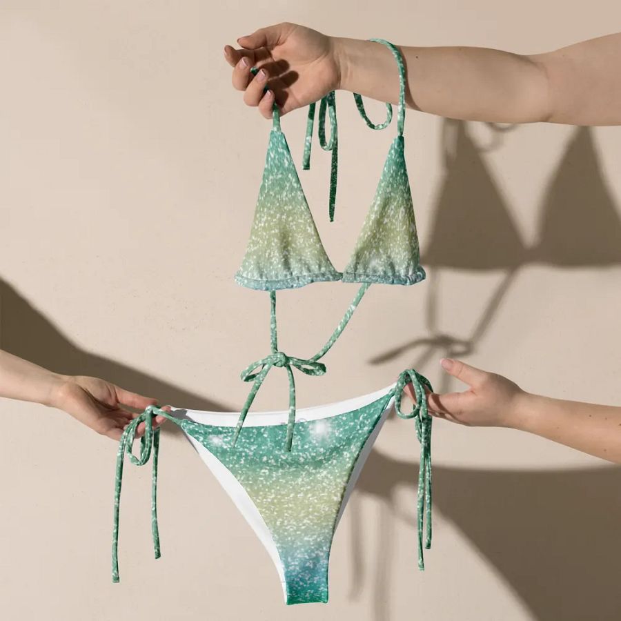 Glitter Unicorn Texture Design String Bikini (2) product image (7)