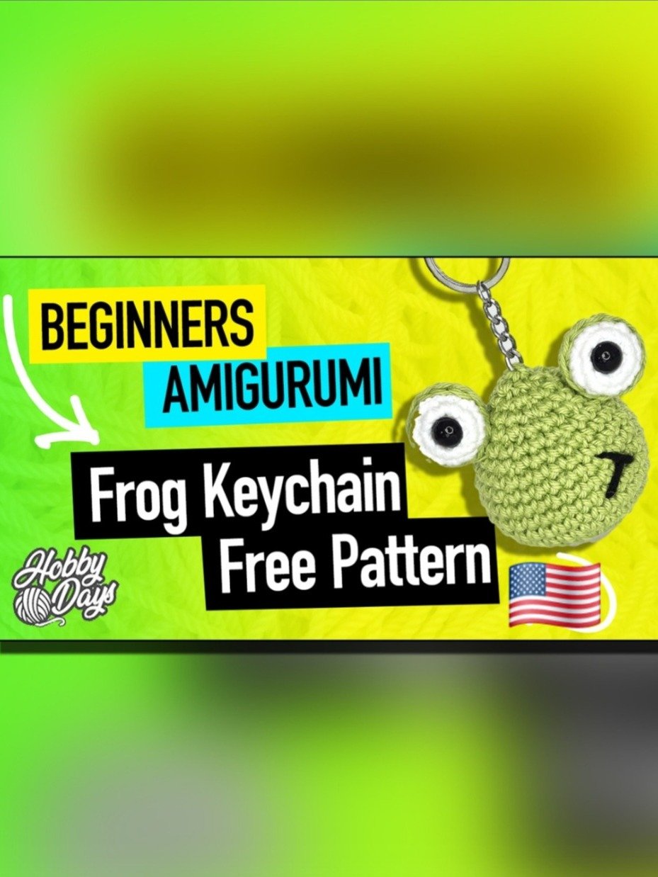 USA Pattern - Amigurumi Frog Keychain FREE Pattern product image (1)