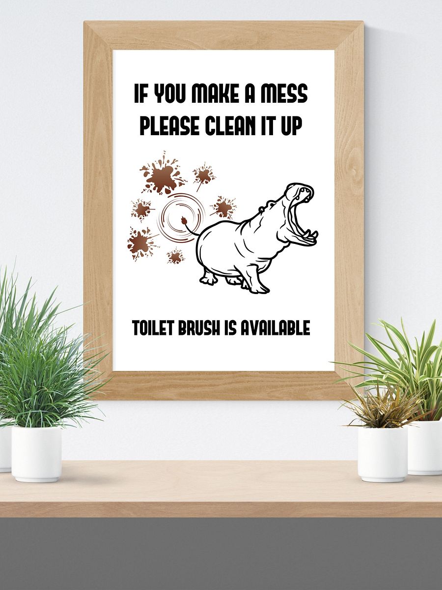Poop Sprinkler Hippo Toilet Downloadable Wall Art product image (6)