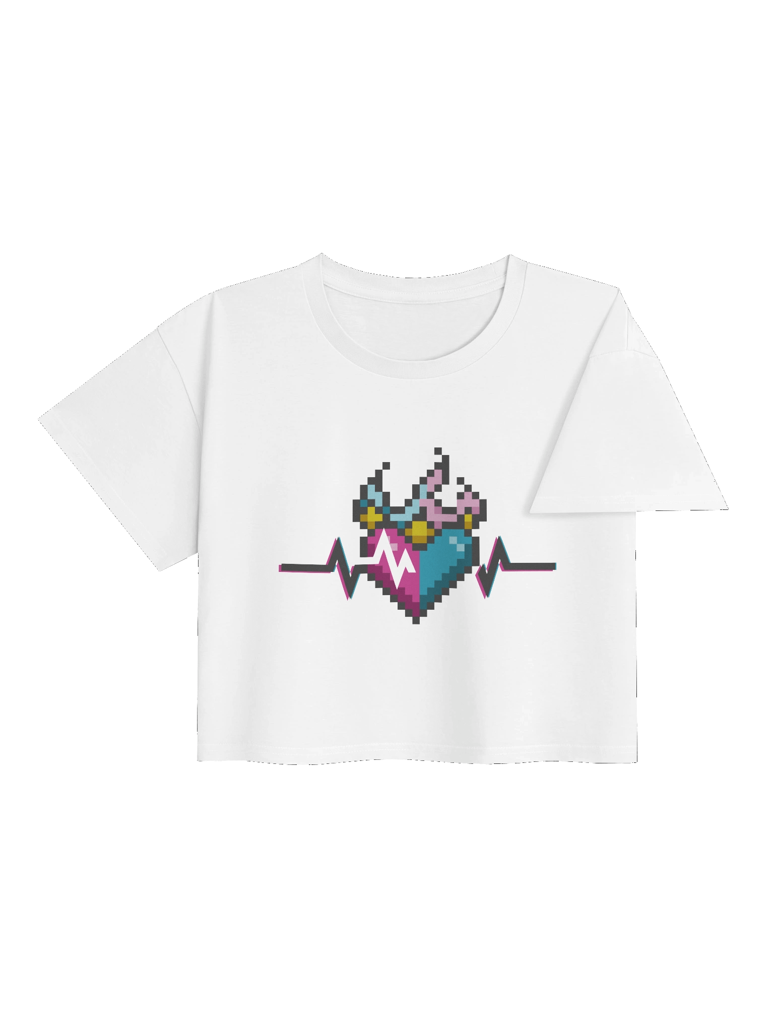 Sacred Heartbeats Pixel Crop Top product image (4)