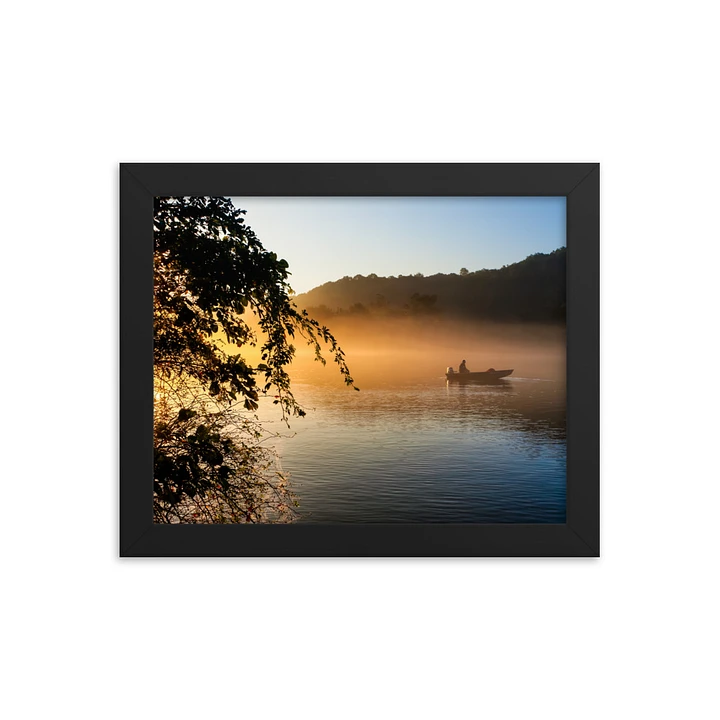 Fishing Boat On The Chattahoochee – Roswell Georgia Framed Poster product image (1)
