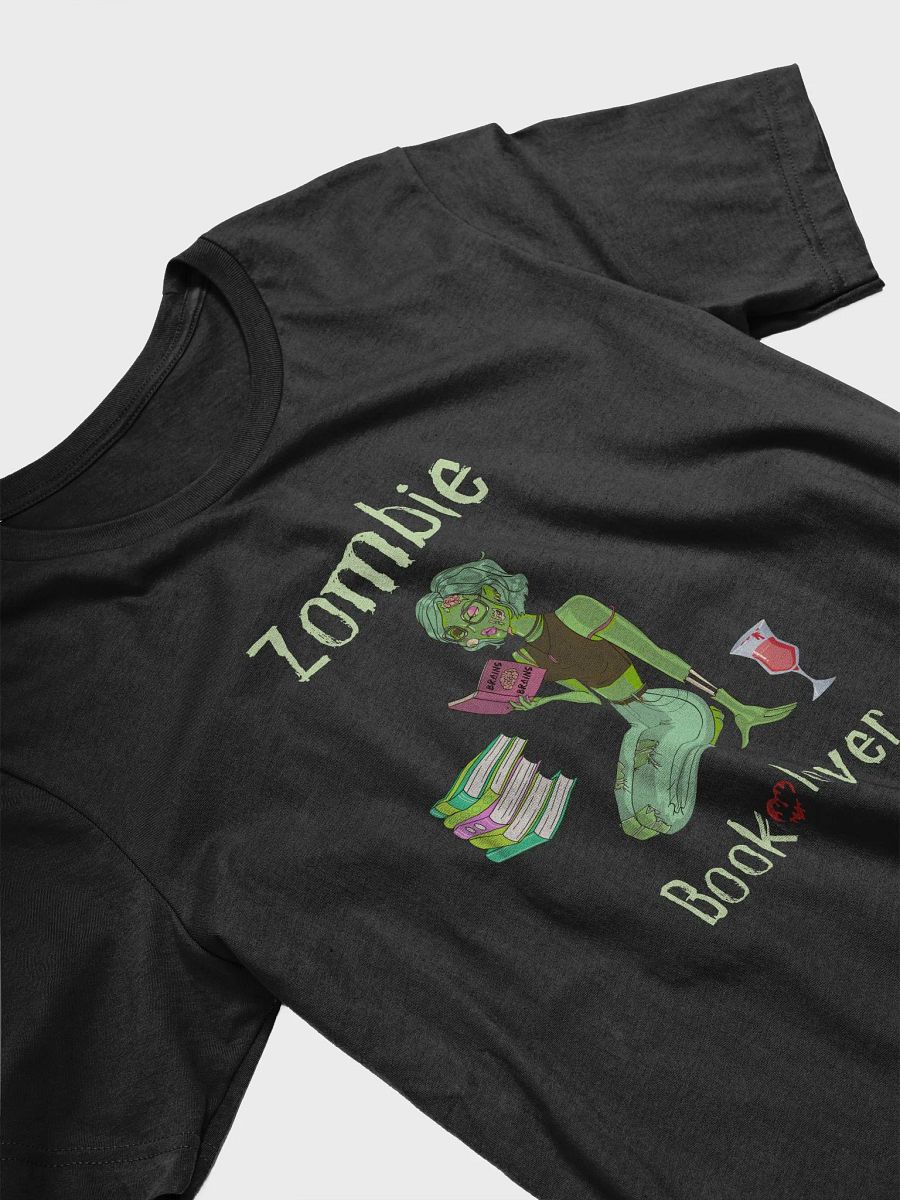 Zombie Book Lover Black T-shirt product image (3)