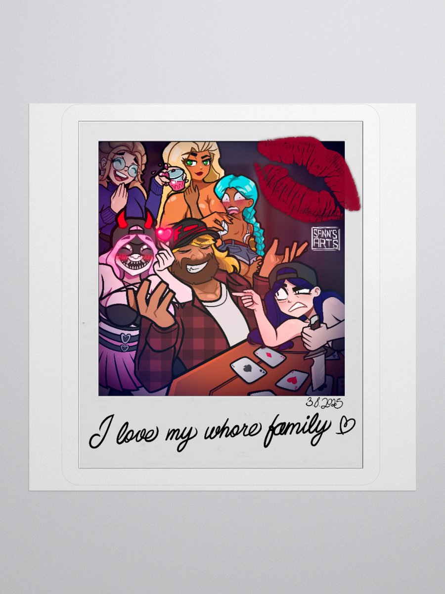 I Love my Whole Family Polaroid Sticker 2 product image (1)