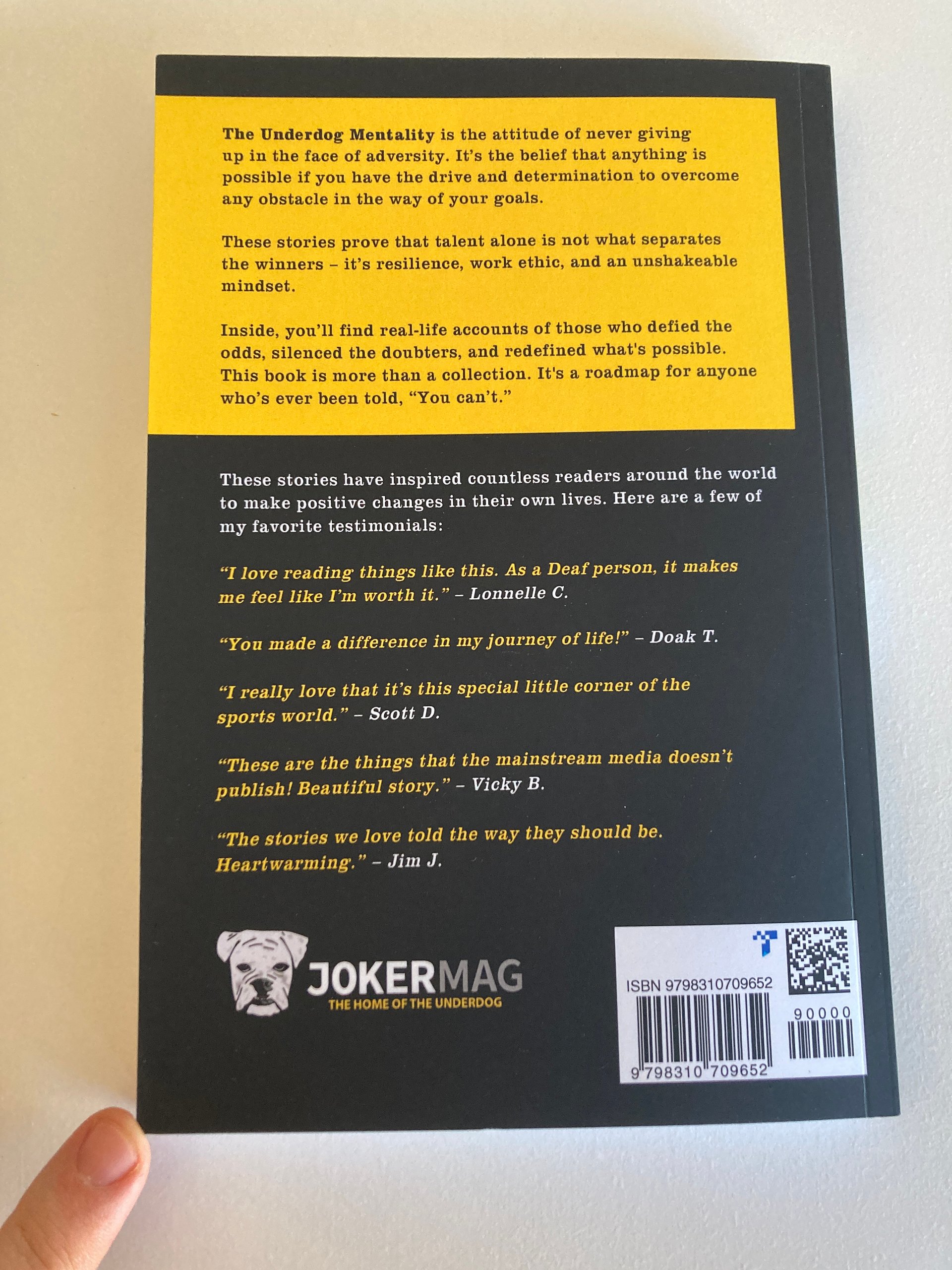 [SIGNED COPY] The Underdog Mentality: Sports Stories That Will Change How You See the Game (And Yourself) product image (4)