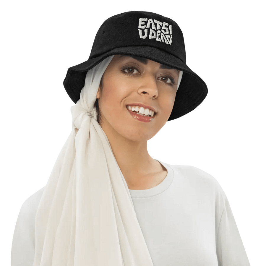 EATS U DEAD! embroidered denim bucket hat product image (9)