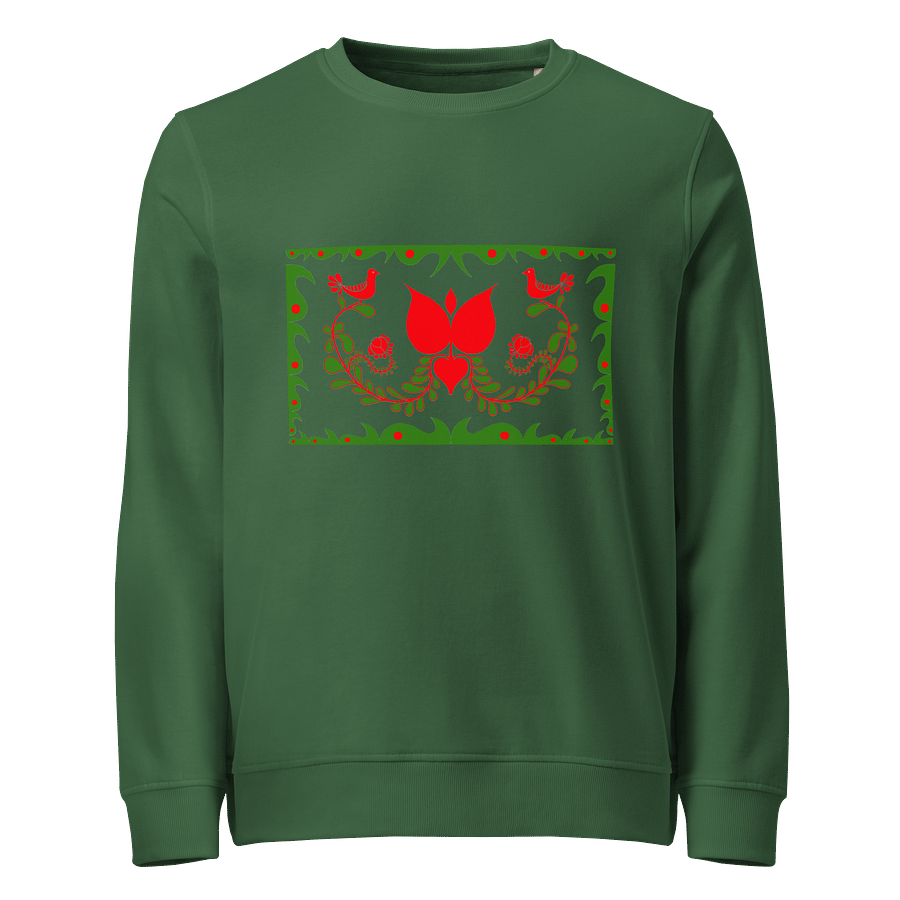 Hungarian Green Floral Bliss Organic Sweatshirt product image (1)