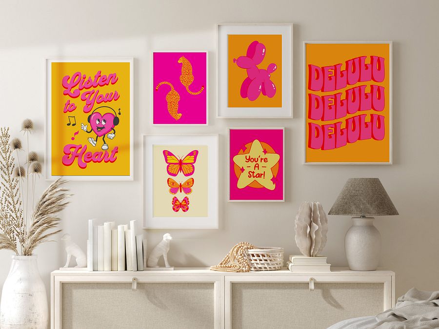 DELULU Preppy Gallery Wall Set of 6 Prints - DIGITAL product image (1)
