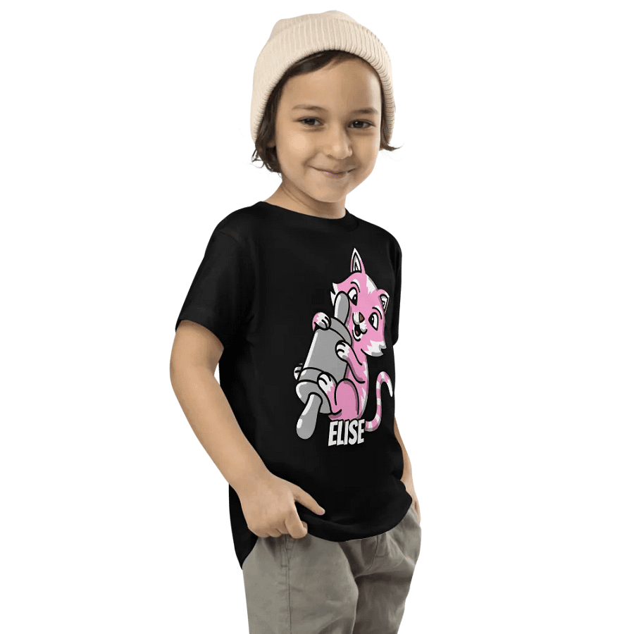 Cheerful Cat Rolling Pin Toddler T-Shirt product image (11)