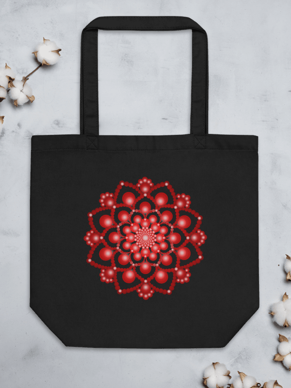Red Dot Mandala Eco-Friendly Organic Tote Bag product image (7)