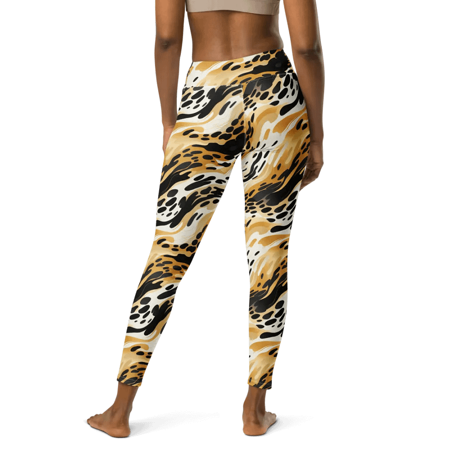 Tiger Stripes Leggings - Wild Orange, Black & White Pattern product image (4)