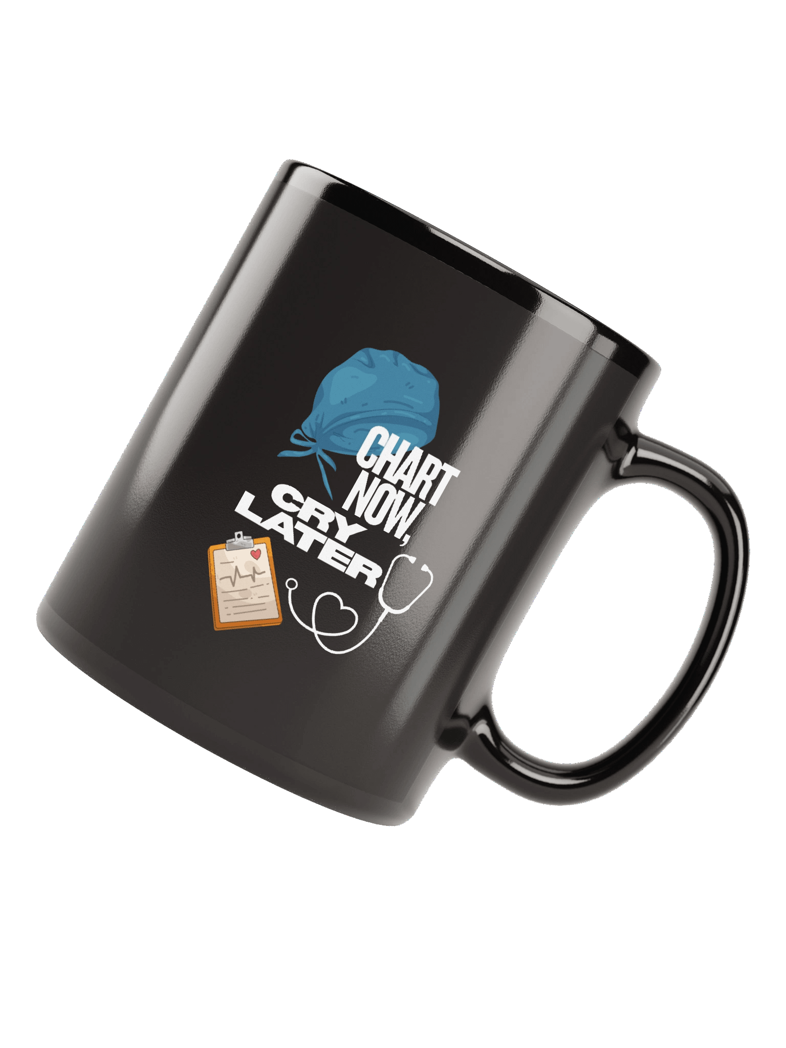 Chart Now, Cry Later Black Mug product image (4)