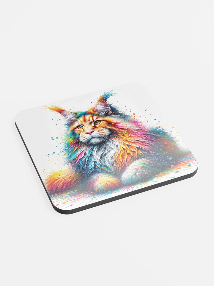 Glossed Cork Coaster: Maine Coon product image (2)