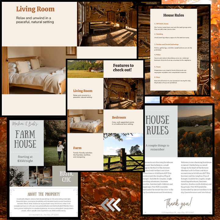 Editable Lake House Welcome Book Template | Airbnb Host Guide | Customizable Canva Manual product image (1)