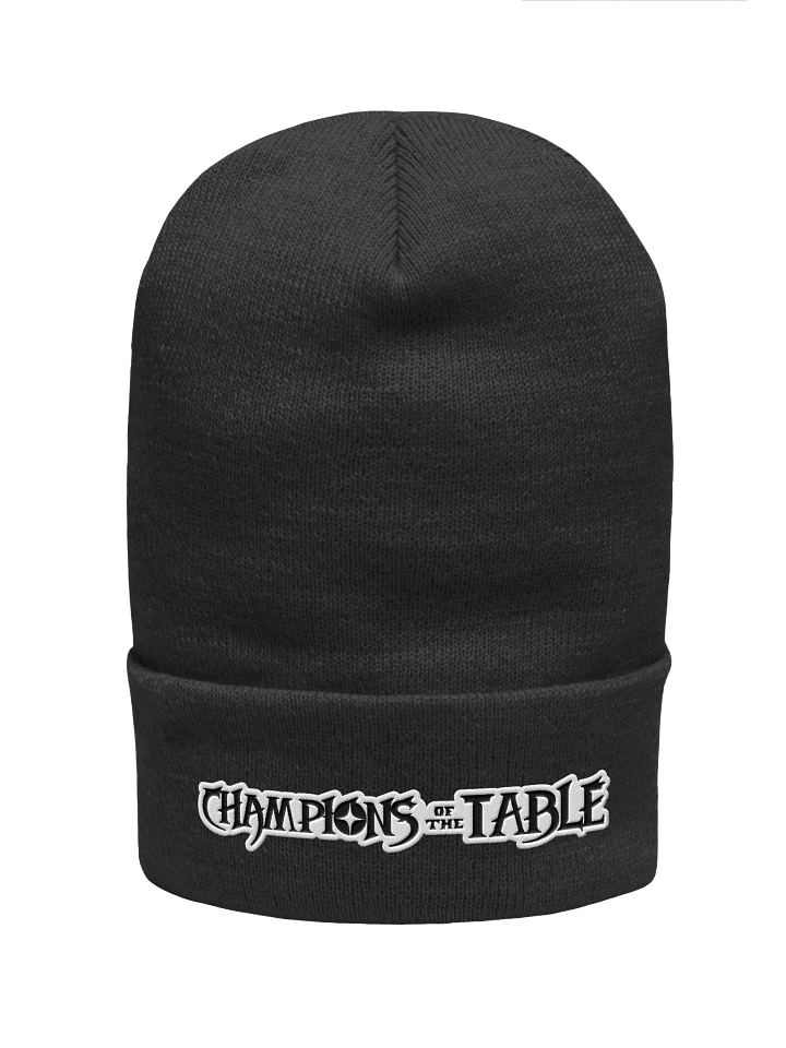 Champions of The Table - Black & White Logo Beanie product image (1)
