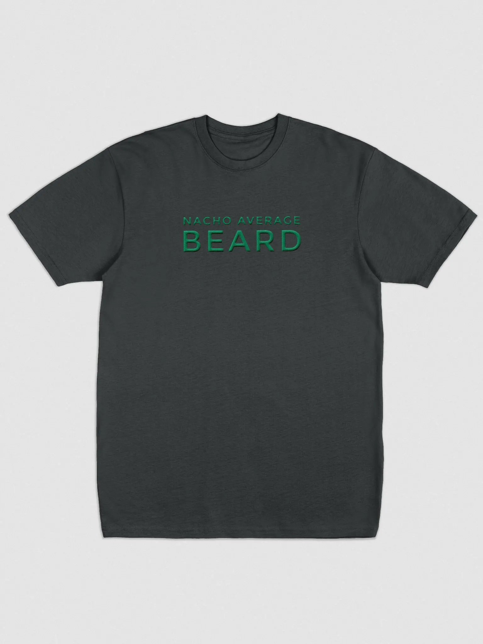 Men's Nacho Average Beard T-Shirt (Green Embroidery) product image (2)