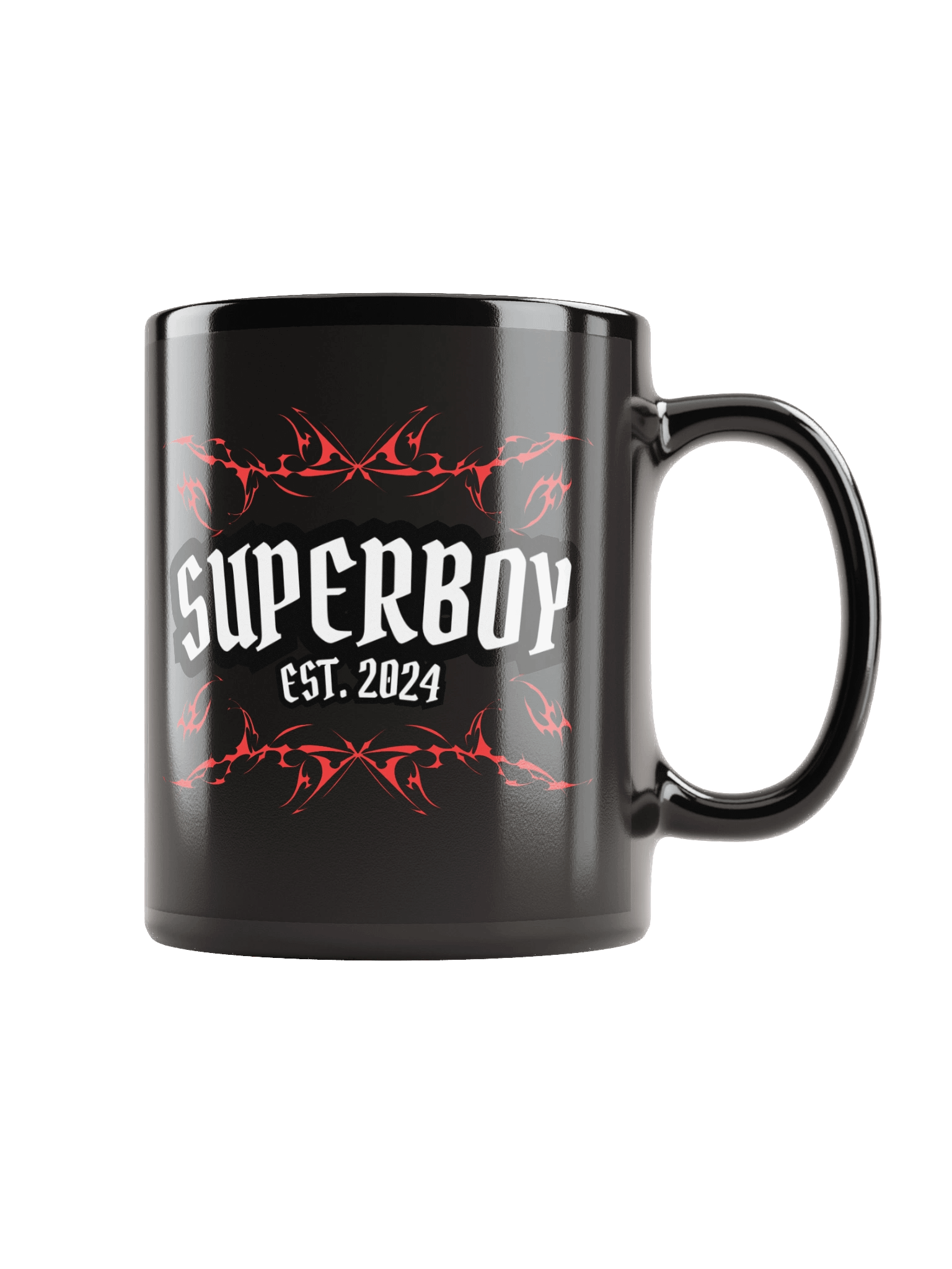SUPERBOY EST. 2024 Black Coffee Mug product image (1)
