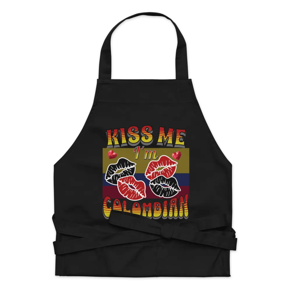Kiss Me I'm Colombian Organic Cotton Apron product image (1)