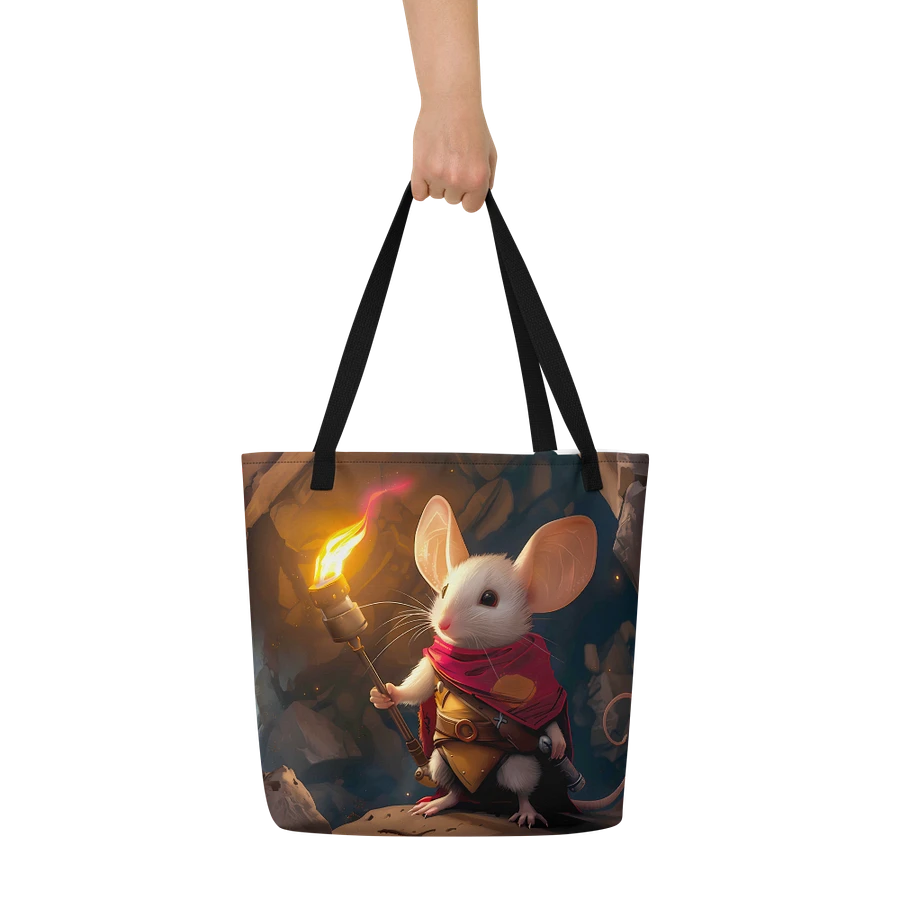 Tote Bag: Awesome Mouse the Explorer Mystical Forest Cavern Fantasy Adventure Design product image (9)