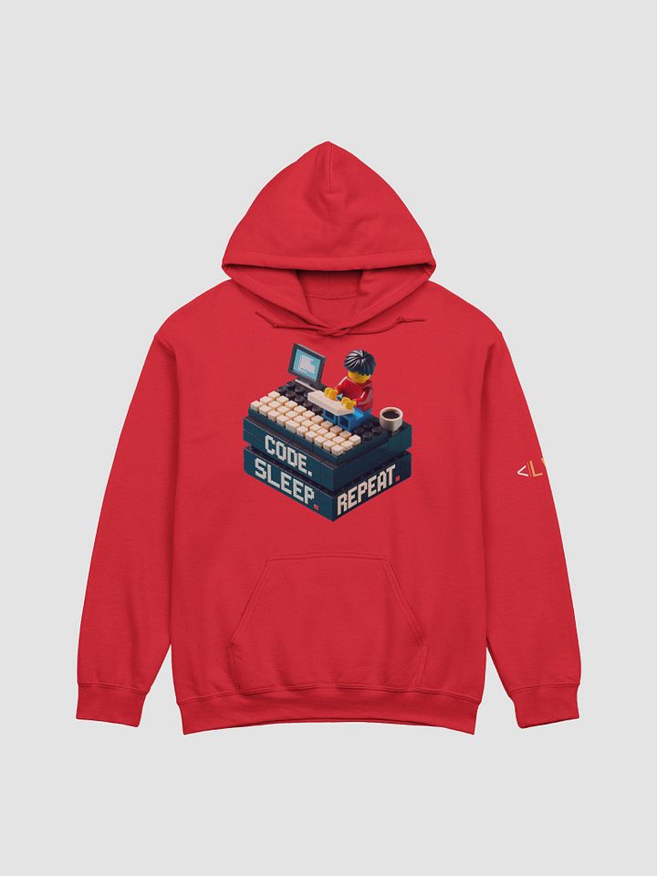 Code. Sleep. Repeat. Hoodie – Pixel Dev x Limitless product image (1)