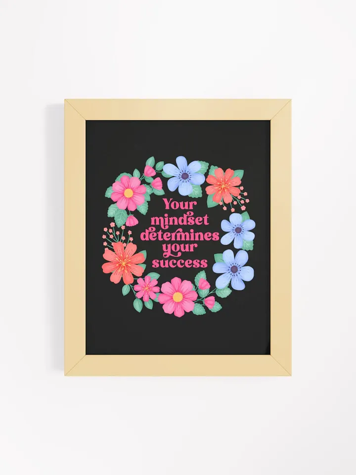 Your mindset determines your success - Motivational Wall Art Black product image (1)
