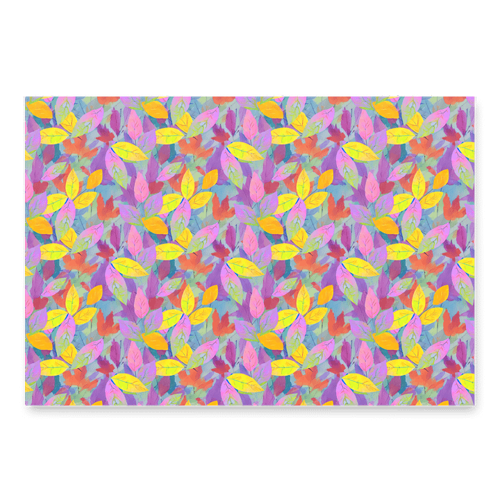Yellow Pink Leaves Paper sheet product image (2)
