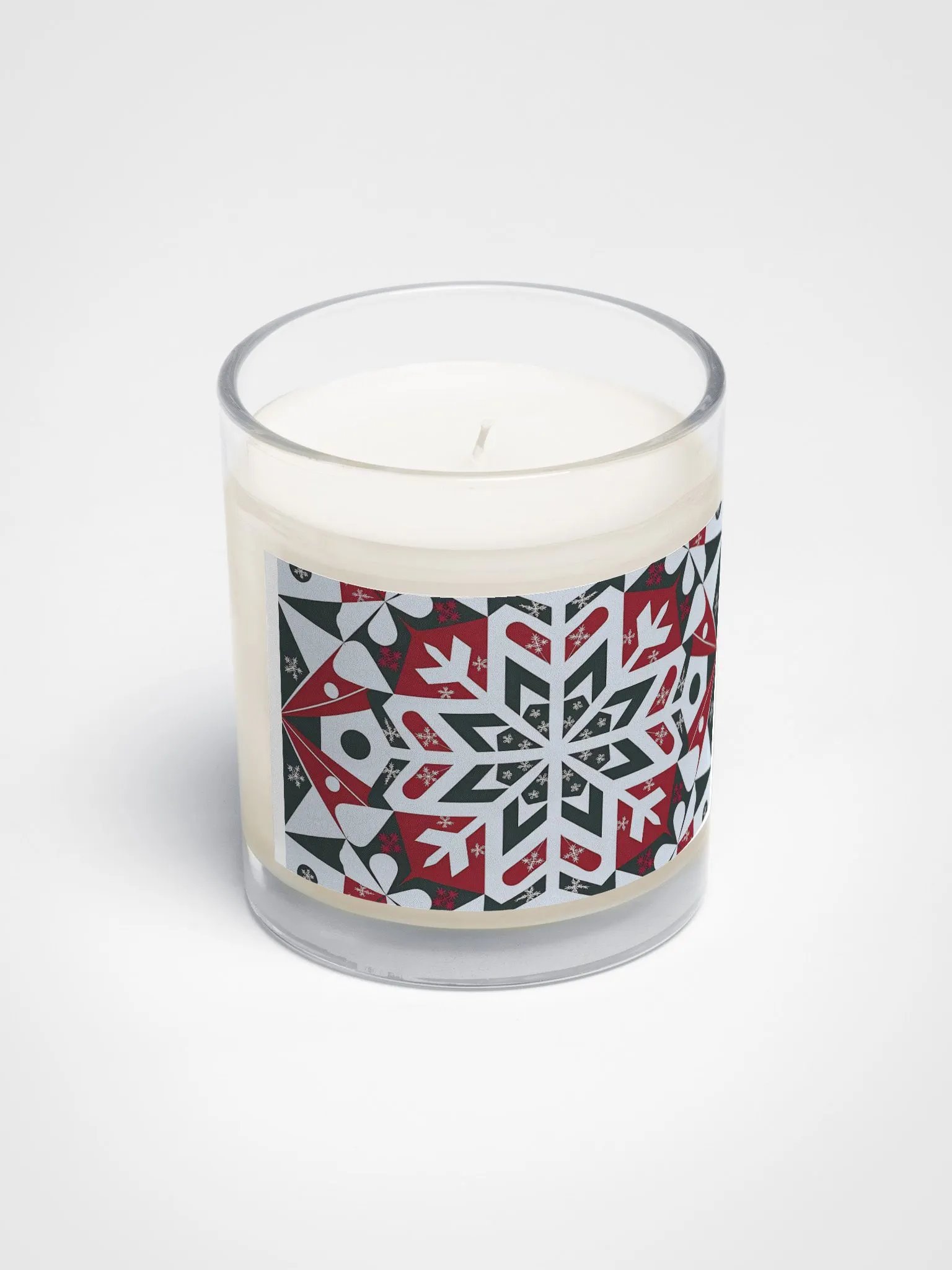 Snowflake patterned Soy Wax Candle product image (2)