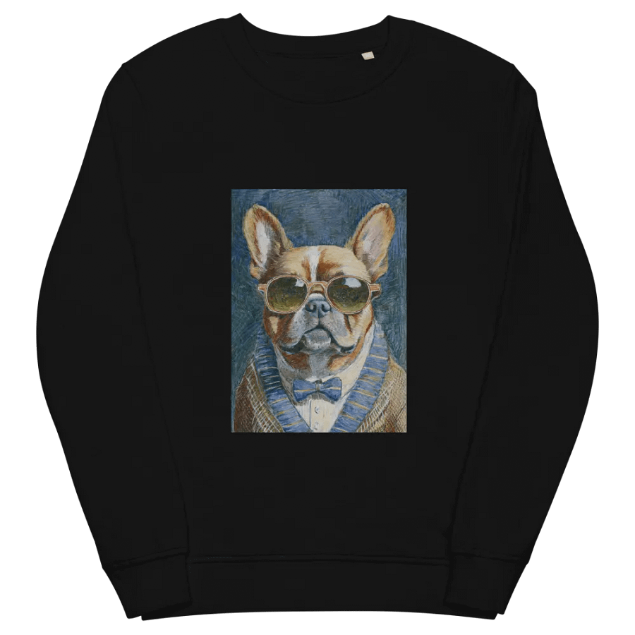 French Bulldog Sunglasses Painting - dogPXL Artistic series Unisex Organic Sweatshirt product image (4)