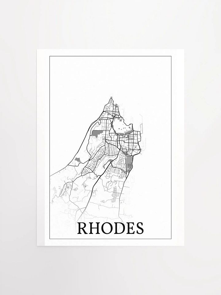 Rhodes City, Greece, city map print product image (1)
